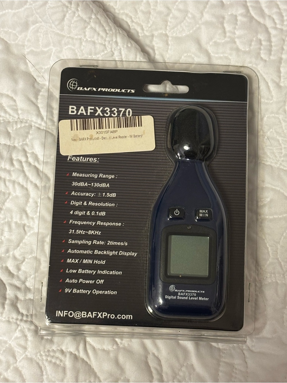 BAFX3370 Digital Sound Level Meter - Black/Blue